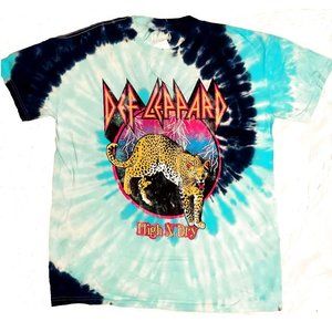 Def Leppard High N Dry Tie Dye metal rock Official T-Shirt 2XL XXL NWT